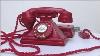 Red Gpo 162 With A Gpo No25 Bell Set Antique Telephones