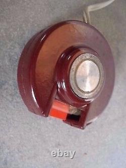 SECURITY LIGHT BAKELITE MAGNET FOR VINTAGE CAR DESIGN MADE ITALY MAGLUX PIN 50s