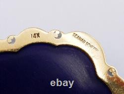 Seaman SCHEPPS Vintage BROOCH 14k Gold Bakelite Seashell Pin Estate Jewelry