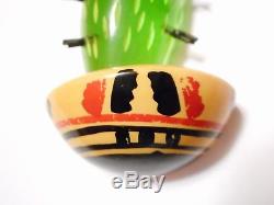 THE BEST & MOST RARE 1940s Vintage BAKELITE CACTUS PIN by MARTHA SLEEPER