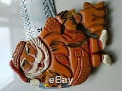 Unique vintage bakelite Santa Claus pin brooch best gift for Christmas