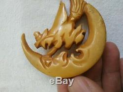 Unique vintage bakelite witch pin brooch for Halloween