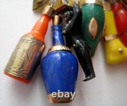 VTG Penca de Balangandan African BRAZIL Charm Brooch Gold & Bakelite