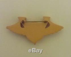 V For Victory Exquisite Bakelite Vintage 1940s Brooch Pin Rare