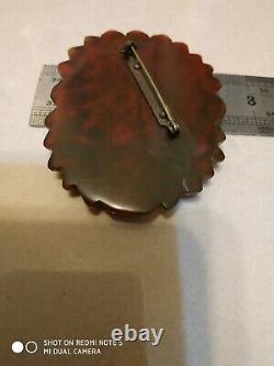Very rare vintage bakelite chief pin brooch