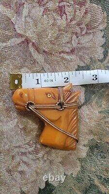 Vintage 1930's Bakelite Horse Pin