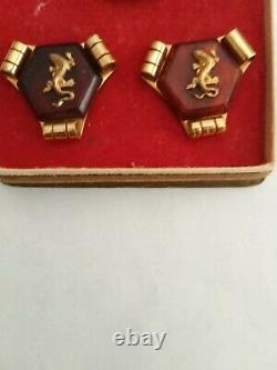 Vintage 1930s French Jean painleve JHP Bakelite pin set perfect condition