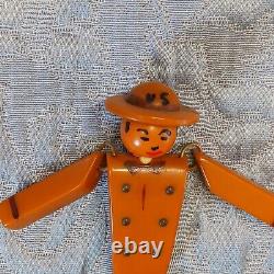 Vintage 1940's Butterscotch Bakelite US Army Doughboy Solider Pin, Rare Piece