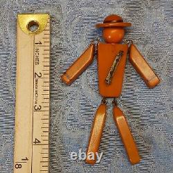 Vintage 1940's Butterscotch Bakelite US Army Doughboy Solider Pin, Rare Piece