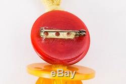 Vintage 1950s Mid Century Bakelite Baby Rattle/Crib Toy and Pin/Brooch