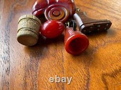 Vintage 40s Bakelite Football Charm Brooch