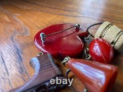 Vintage 40s Bakelite Football Charm Brooch