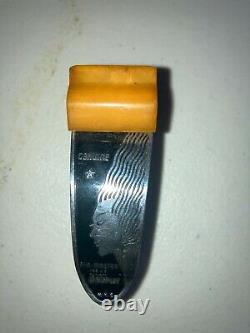 Vintage ART DECO Mustard Bakelite Genuine Pin-Master Magnetic Wristlet