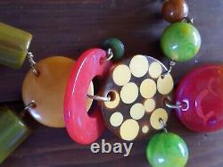 Vintage Antique Bakelite Articulated Figural Clown Crib Toy Pin Brooch