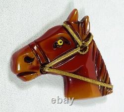 Vintage BAKELITE HORSEHEAD PinBroach
