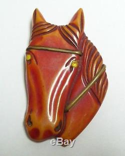 Vintage BAKELITE HORSE Pin Brooch