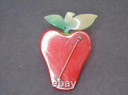Vintage BAKELITE Strawberry Pin Brooch