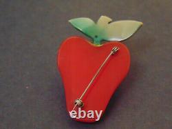 Vintage BAKELITE Strawberry Pin Brooch