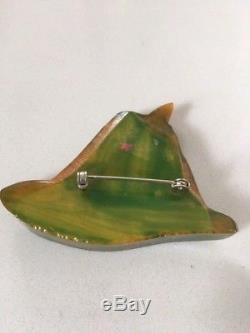 Vintage Bakelite 1940's Hat Pin Brooch