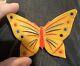 Vintage Bakelite Butterfly Brooch Carved