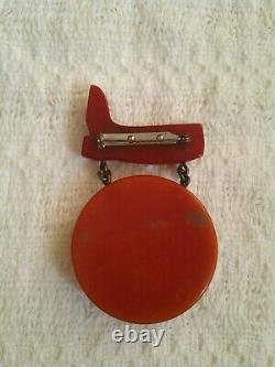 Vintage Bakelite Carved Cowboy Boot And Horse Head Antique Brooch Pin