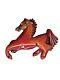 Vintage Bakelite Equestrian Horse Brooch Red Butterscotch Antique