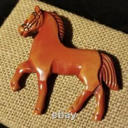 Vintage Bakelite Figural Horse Brooch Pin
