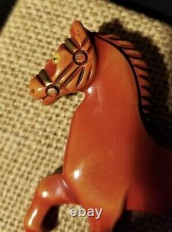 Vintage Bakelite Figural Horse Brooch Pin