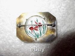 Vintage Bakelite Goldfish Bowl Brooch Art Deco Jelly Belly Fishbowl MCM Superb