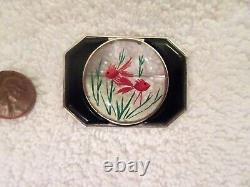 Vintage Bakelite Goldfish Bowl Brooch Art Deco Jelly Belly Fishbowl MCM Superb