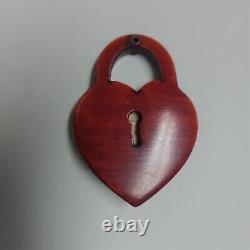 Vintage Bakelite Heart shaped Picture Pin brooch
