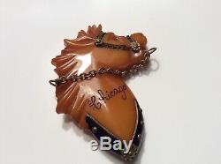Vintage Bakelite Horse Head Pin