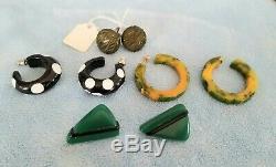 Vintage Bakelite Jewelry Buttons Bangles Pins Rings Necklace Clips Sweetheart Pi