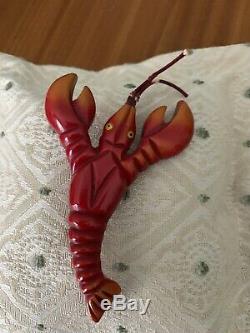 Vintage Bakelite Lobster Pin Or Brooch