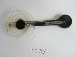 Vintage Bakelite Lucite Banjo pin brooch1930s 40s art deco musical instrument