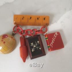 Vintage Bakelite School House Ruler Pin Brooch