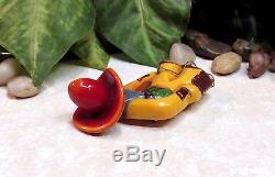 Vintage Bakelite South of the Border Mexican Cowboy Figural Pin Brooch BOOK PC