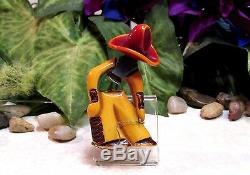 Vintage Bakelite South of the Border Mexican Cowboy Figural Pin Brooch BOOK PC