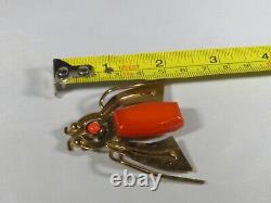 Vintage Bakelite and Metal Insect Pin