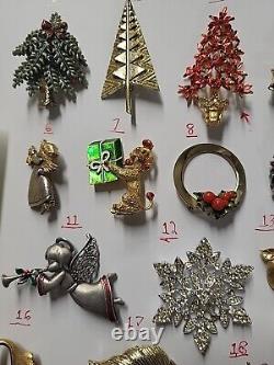 Vintage Brooch Pins, Everything In Photos. Some Very Antique And Rare With Gems
