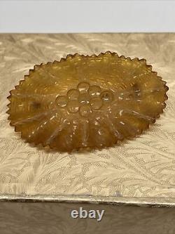 Vintage Carved Bakelite Brooch Pin Oval Apple Juice Jagged Edge Circles