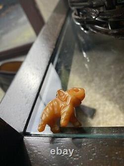 Vintage Carved Butterscotch Bakelite Figural Pin Brooch Baby Elephant Pendant
