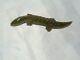 Vintage Carved Green Bakelite Lizard Brooch Pin Tested