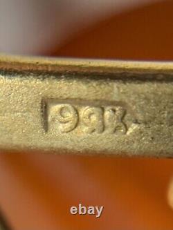 Vintage Gold & Bakelite Maple Leaf Pin Brooch Antique Stamped 99 1/4 Or 99% 24k