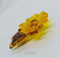 Vintage Japan Large Brooch Pins Bakelite Handmade Natural Jewelry Women's Beauti