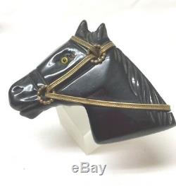 Vintage Jewellery 1940's Super Bakelite Horse Head Brooch Pin