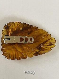 Vintage LOT 7 Gorgeous BAKELITE Carved Fur Dress Clip Brooch These Are Amazing