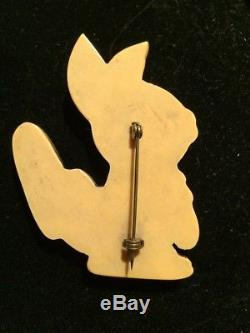 Vintage Martha Sleeper Bakelite Disney Thumper Bunny Rabbit Pin
