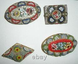 Vintage Pin Lot Celluloid Mosaic Porcelain Bakelite Guilloche Czech 29 Pieces