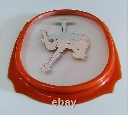 Vintage Pin Up Risque Burlesque Glass Bakelite Bar Decor Drink Plate Vanity Tray